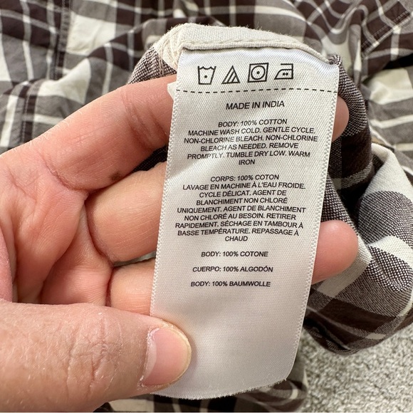 Filson Men’s Rustic Oxford Shirt Button Up Longsleeve Brown Plaid Cotton XL - Picture 12 of 14